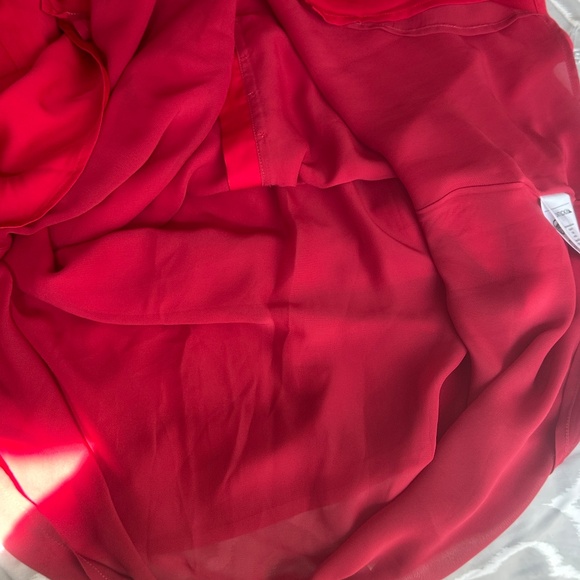 UNtuckit for Her Women's Red Satin V Neck Dress Malorie size XS Extra Small - Picture 7 of 10